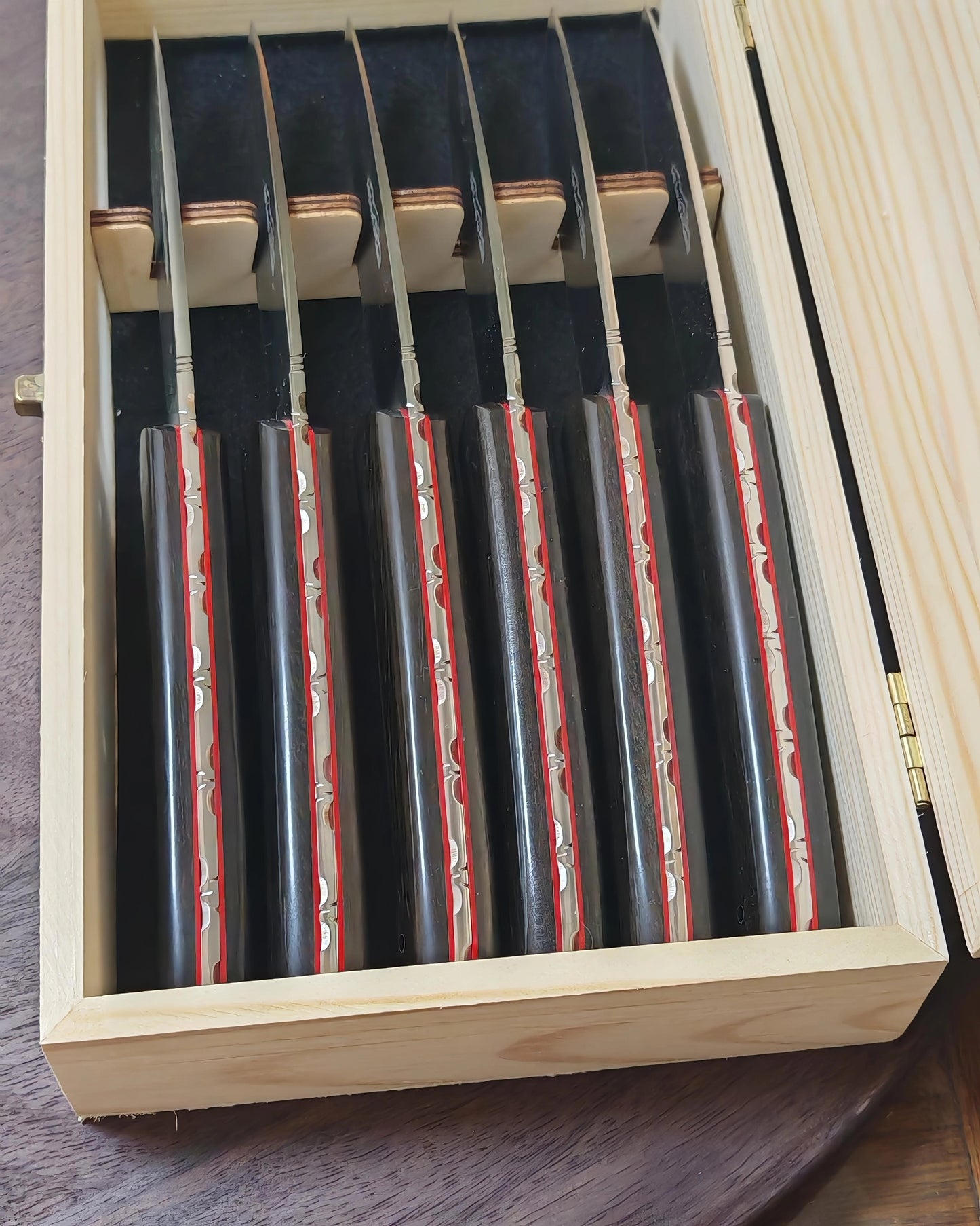 Coffret de 6 Couteaux de Table - Ebène