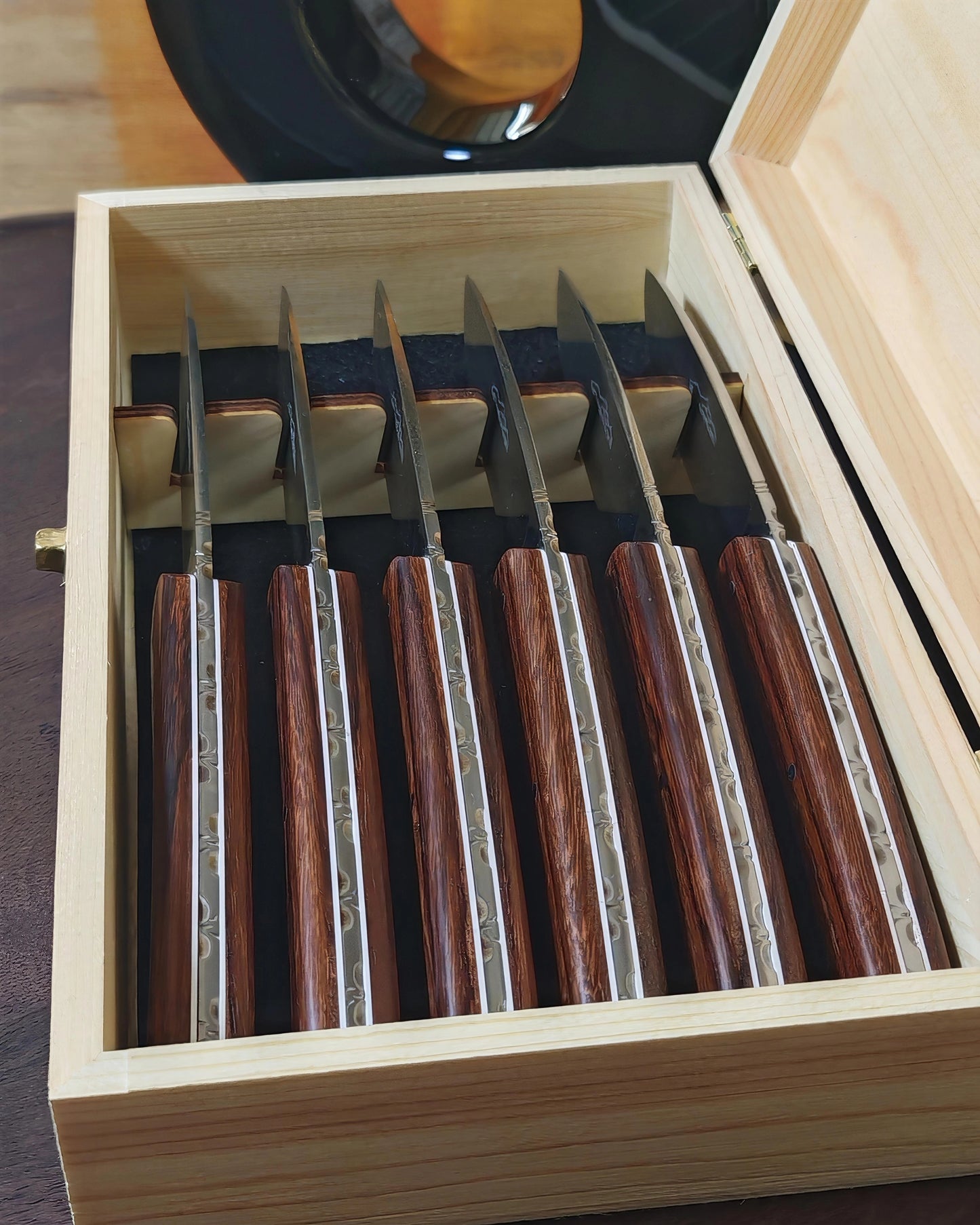 Coffret de 6 Couteaux de Table - Palissandre Des Indes