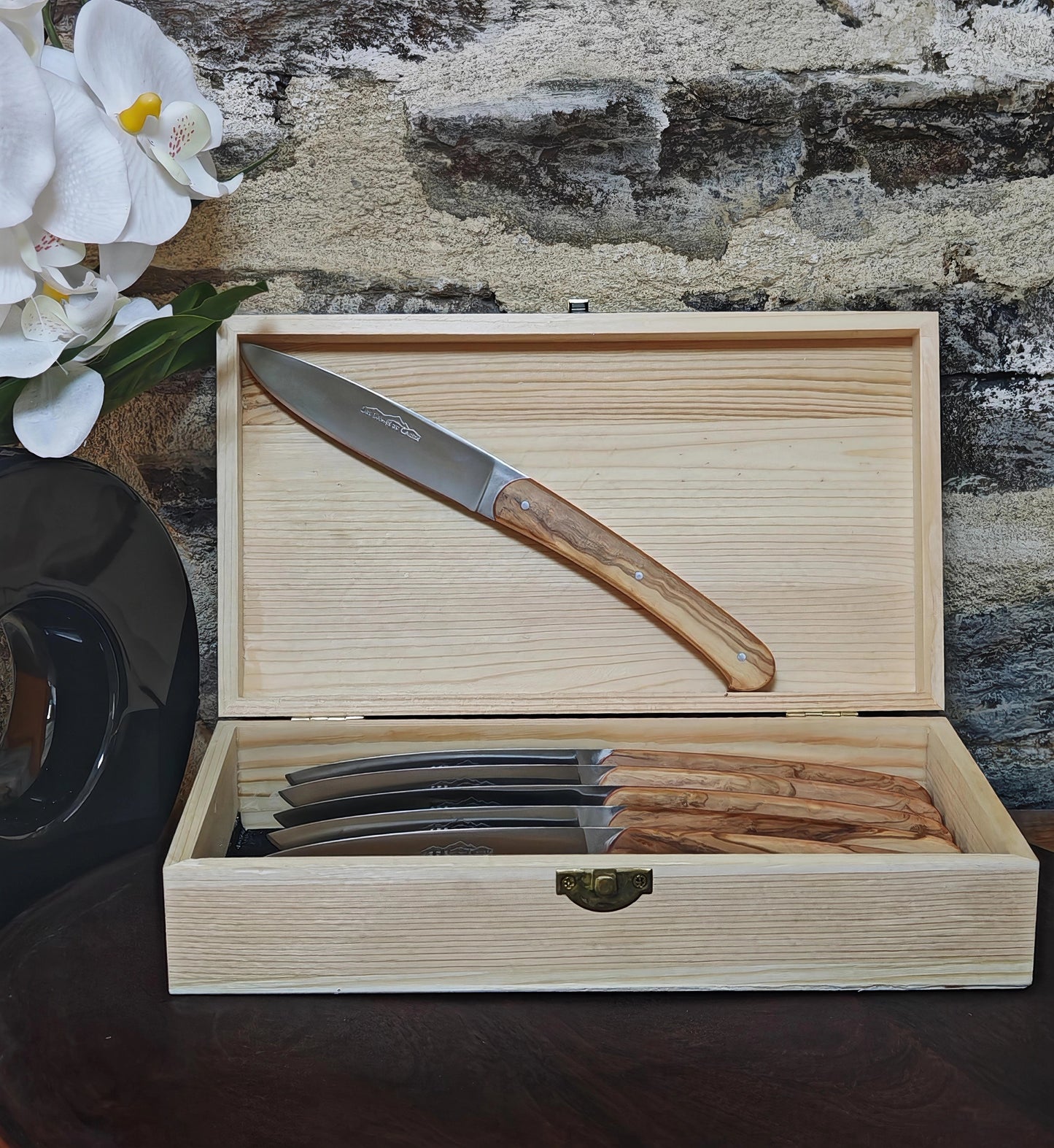 Coffret de 6 Couteaux de Table - Olivier