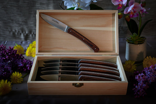 Coffret de 6 Couteaux de Table - Palissandre Des Indes