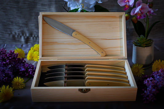 Coffret de 6 Couteaux de Table - Buis